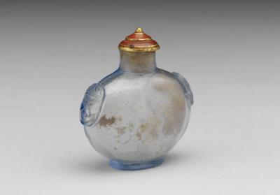 图片[3]-Light-blue transparent glass snuff bottle with a beast-head shoulder-ring design, 18th-19th century, Qing dynasty-China Archive